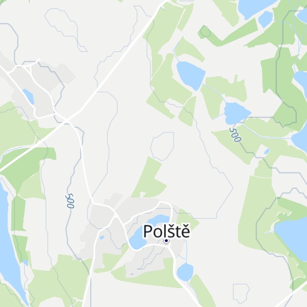 Map of Křížky [Polště] outlook p.