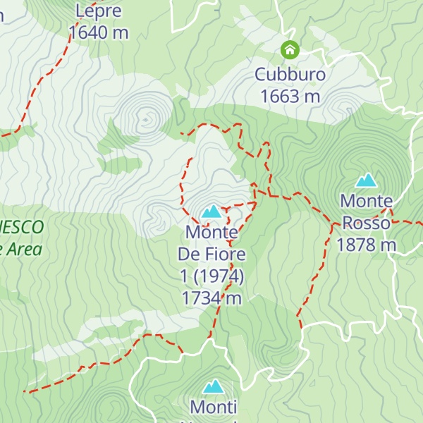 Map of Monte De Fiore 1 (1974)