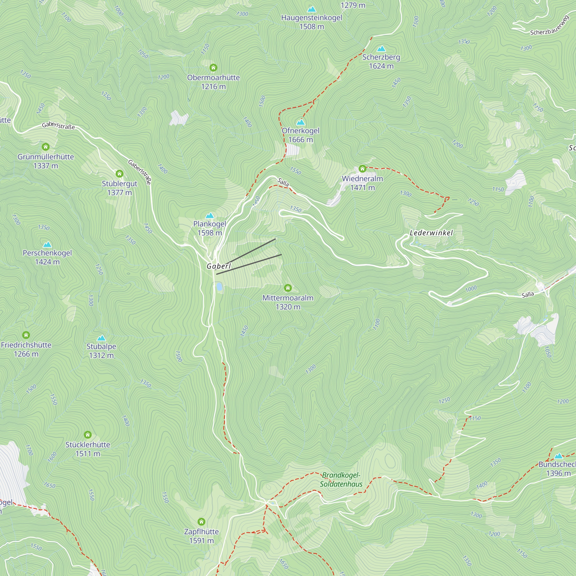 Mittermoaralm map