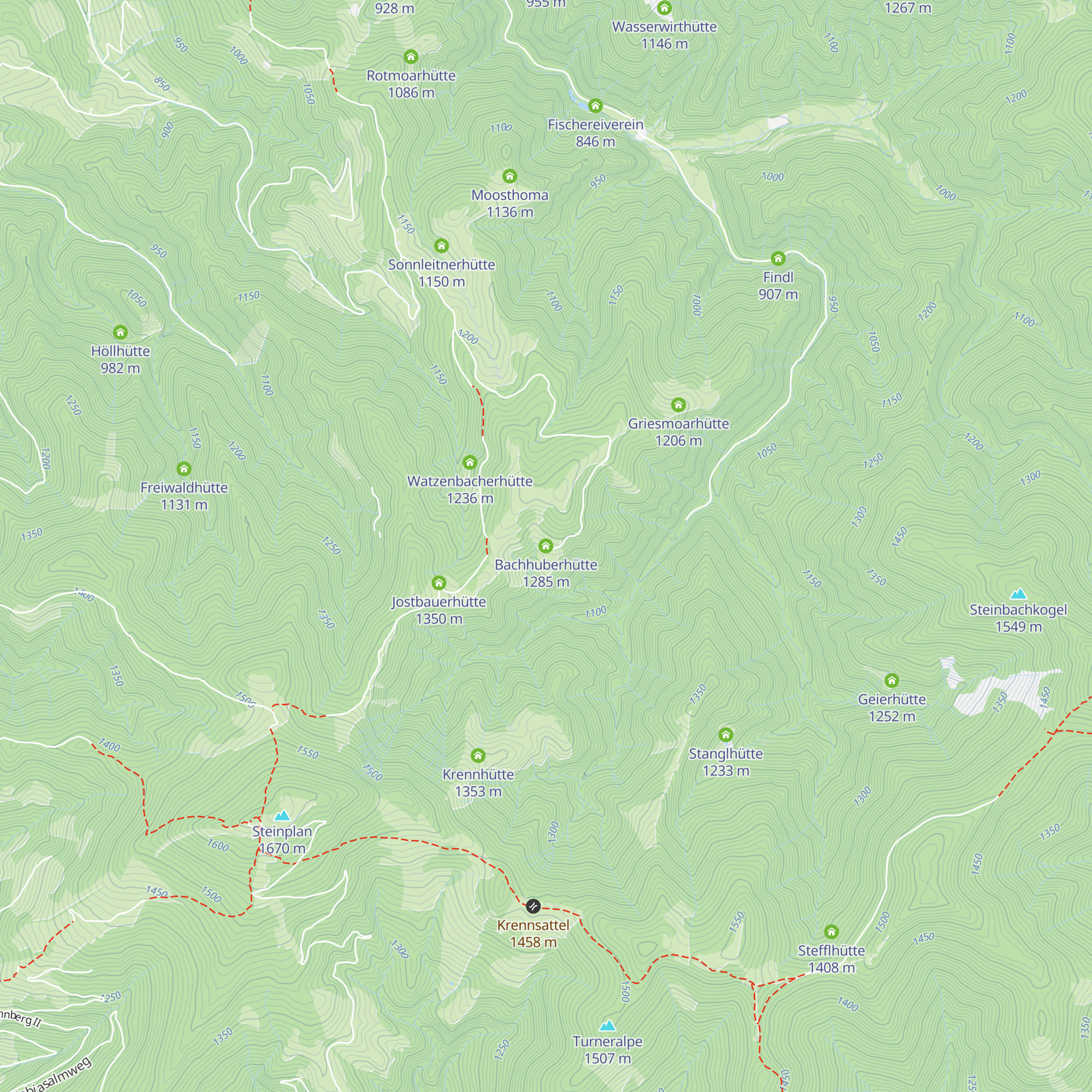 Bachhuberhütte map