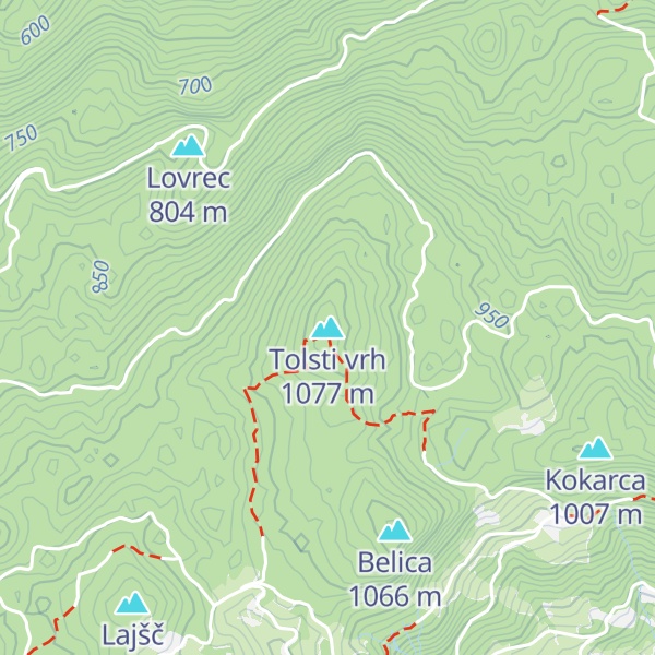 Map of Tolsti vrh