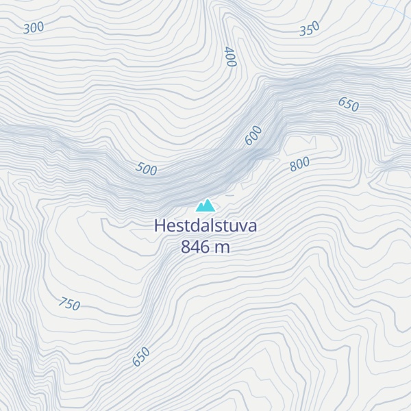 Map of Hestdalstuva