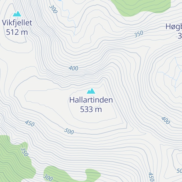 Map of Hallartinden