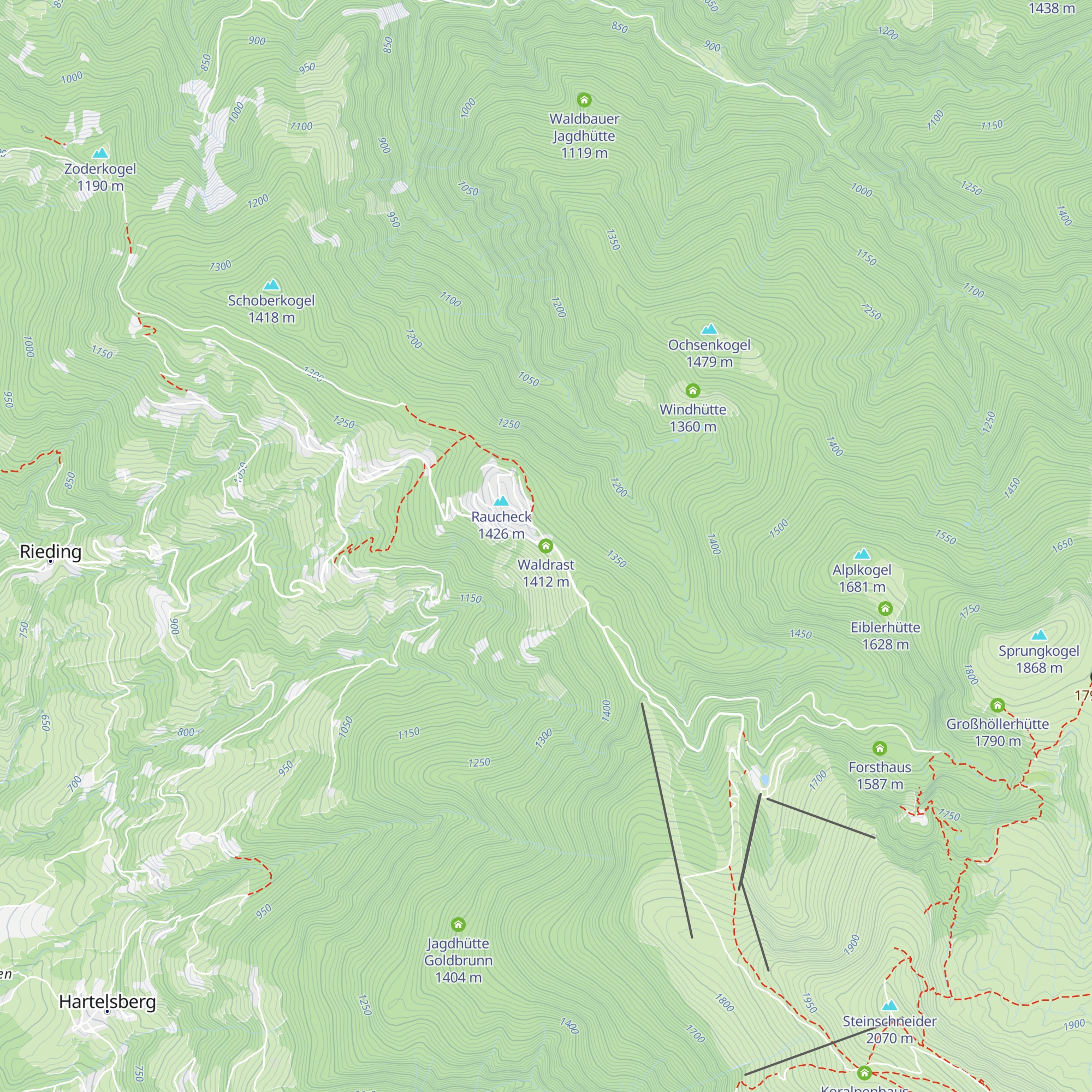 Waldrast map