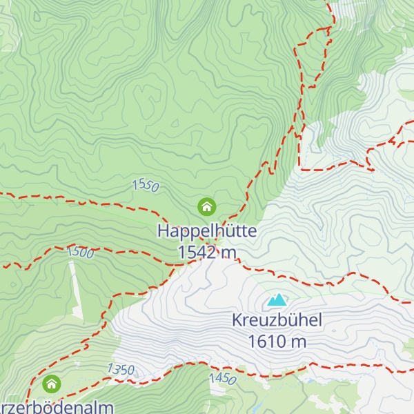 Map of Happelhütte