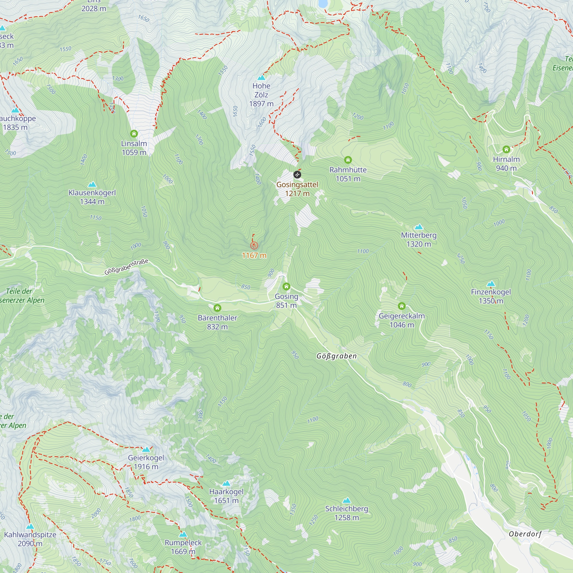 Gosing map