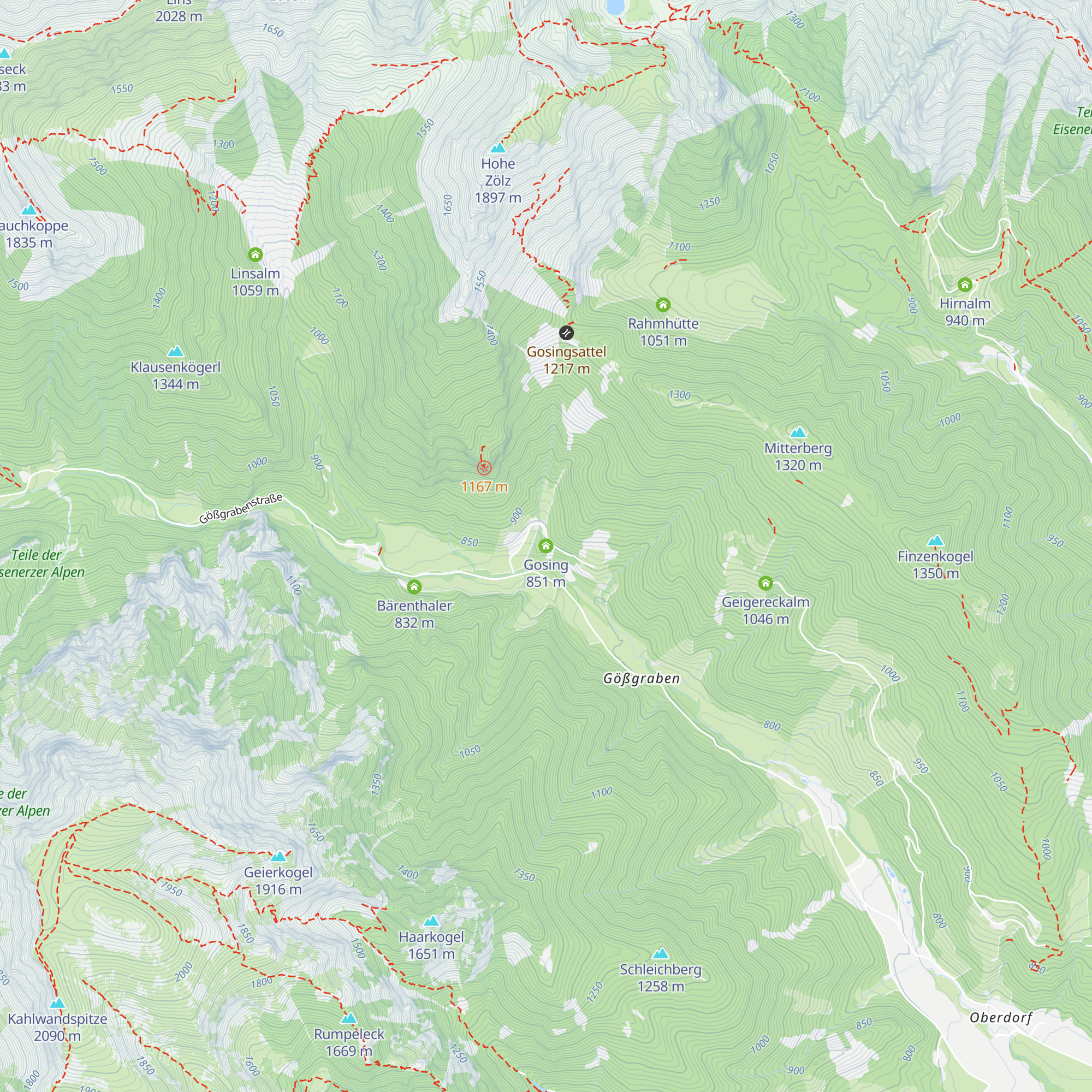Gosing map