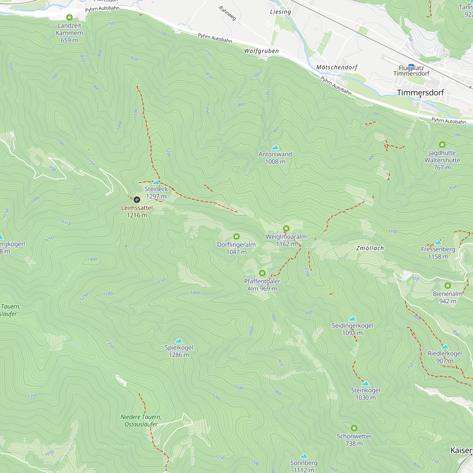 Dörflingeralm map