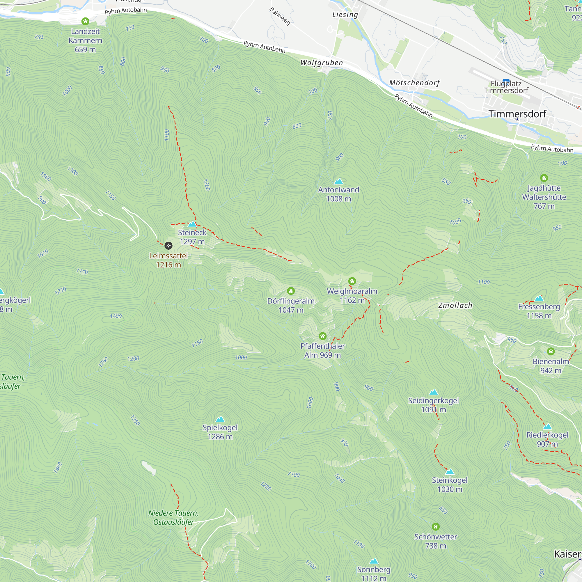 Dörflingeralm map
