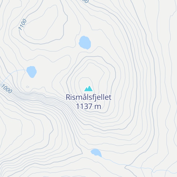 Map of Rismålsfjellet