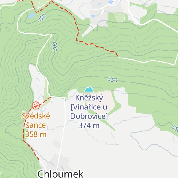 Map of Kněžský [Vinařice u Dobrovice]