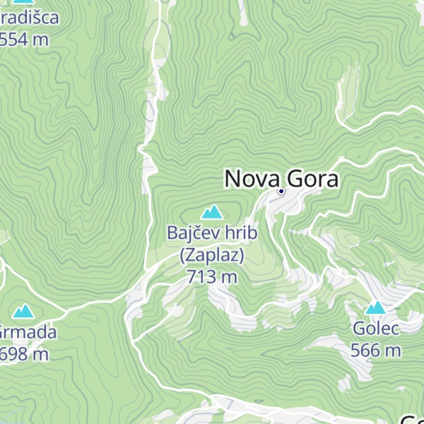 Map of Bajčev hrib (Zaplaz)