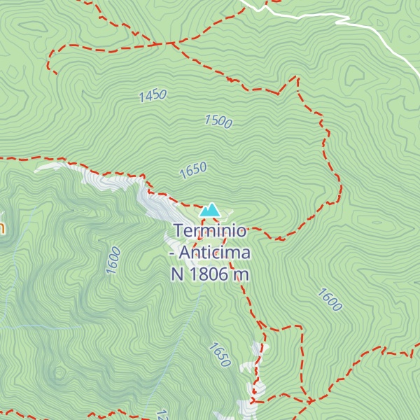 Map of Terminio - Anticima N