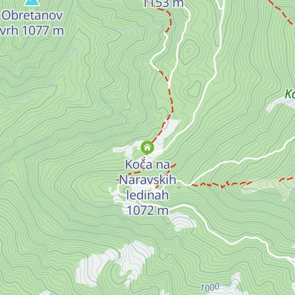 Map of Koča na Naravskih ledinah