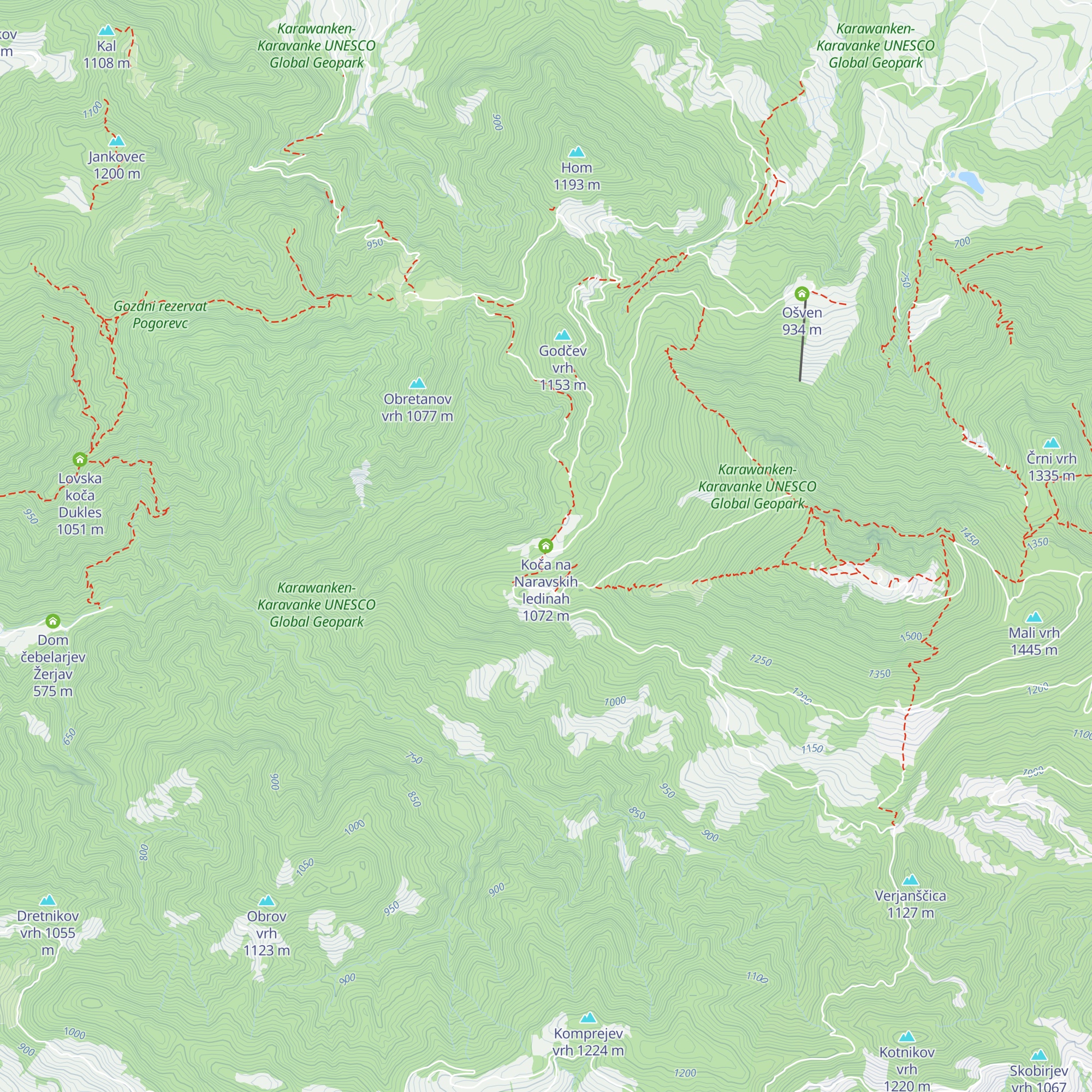 Koča na Naravskih ledinah map