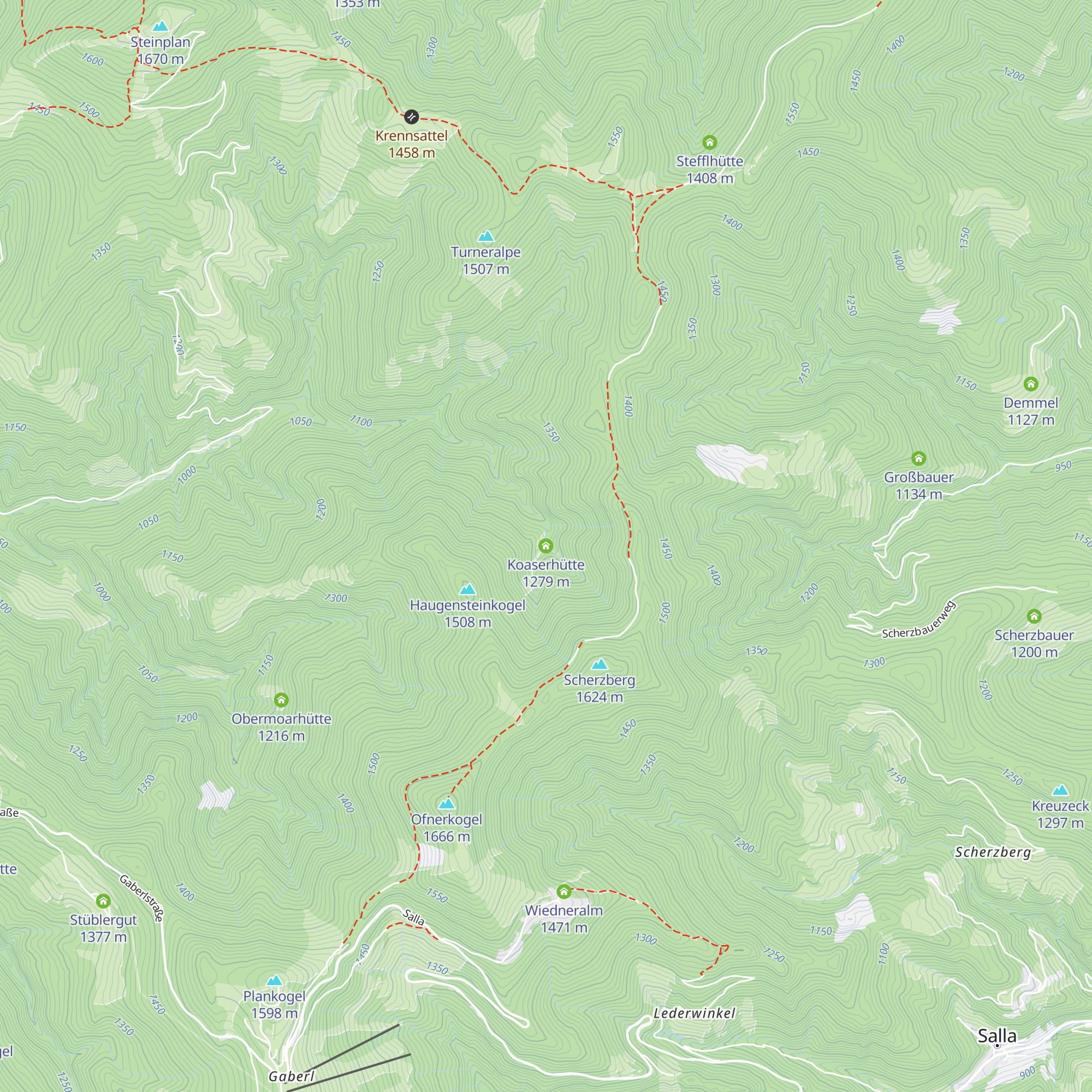 Koaserhütte map