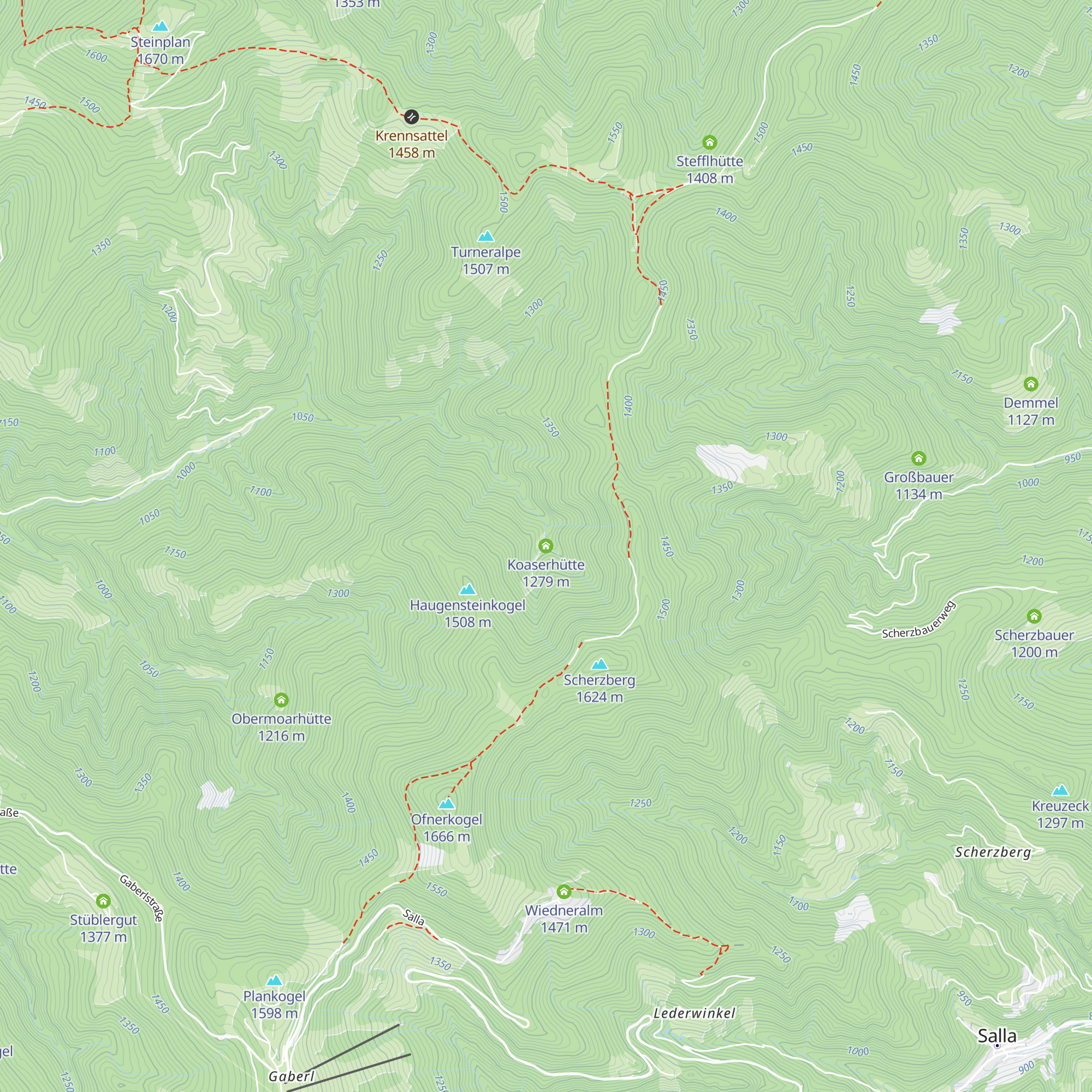 Koaserhütte map