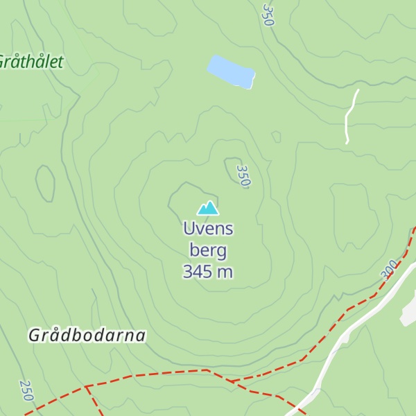 Map of Uvens berg