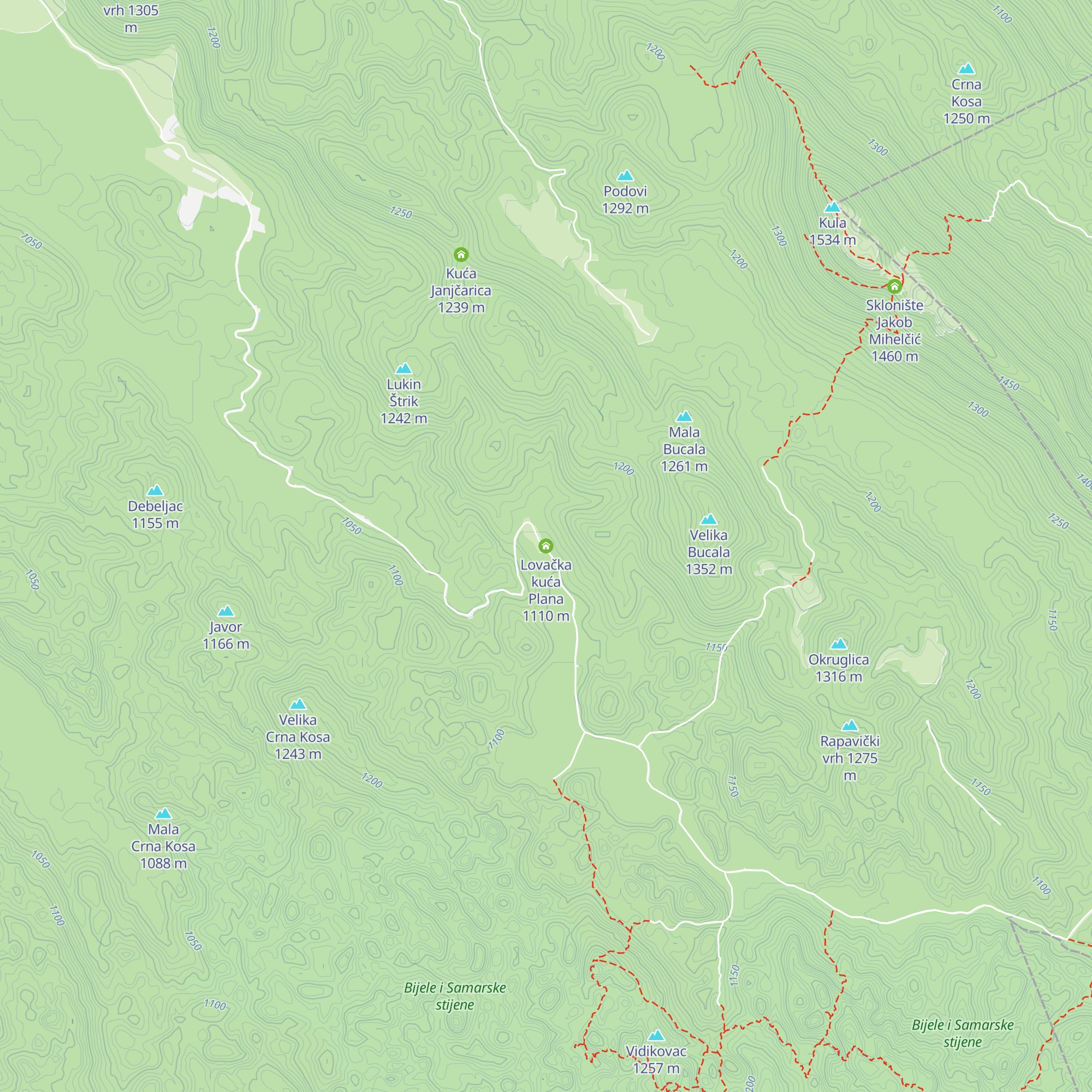 Lovačka kuća Plana map