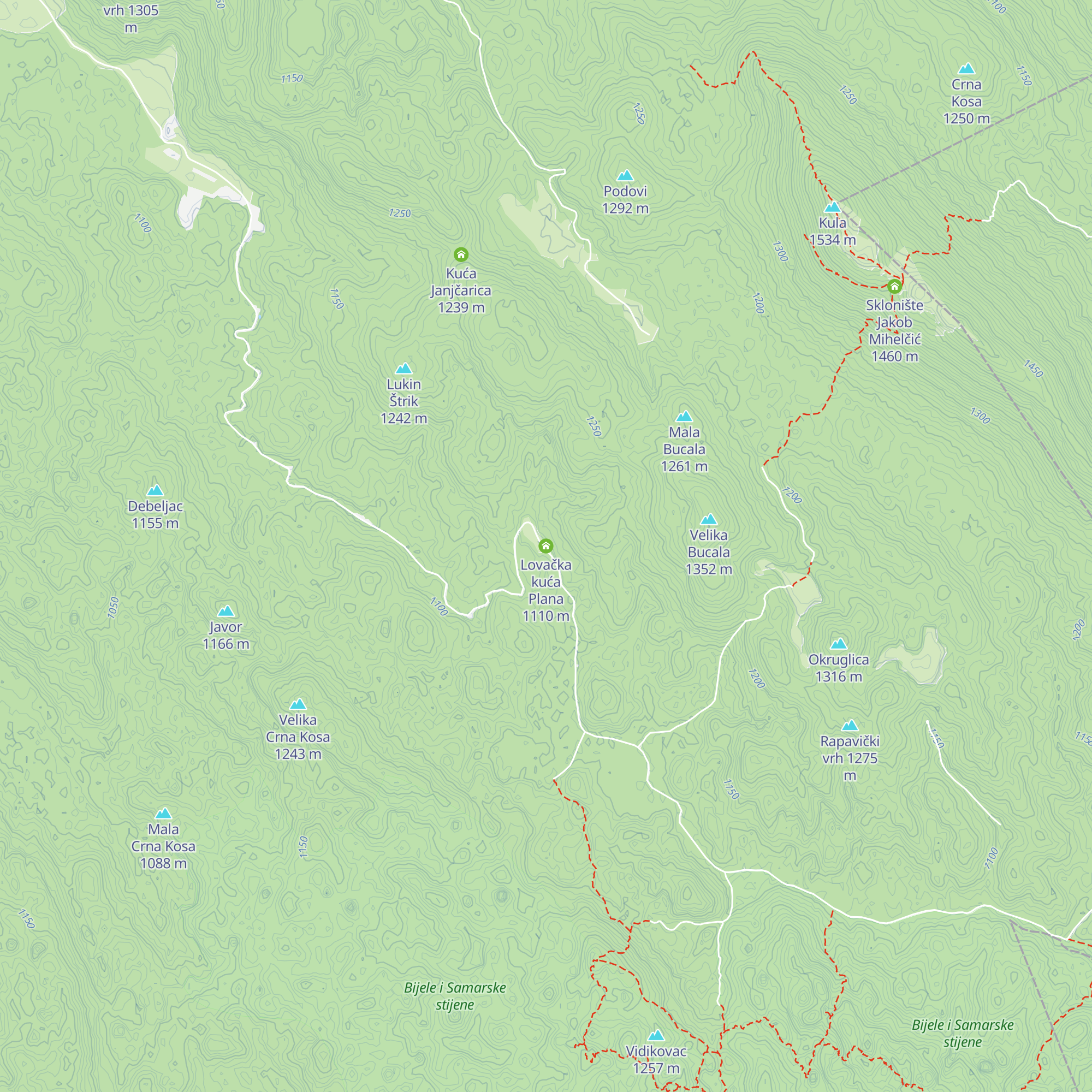 Lovačka kuća Plana map