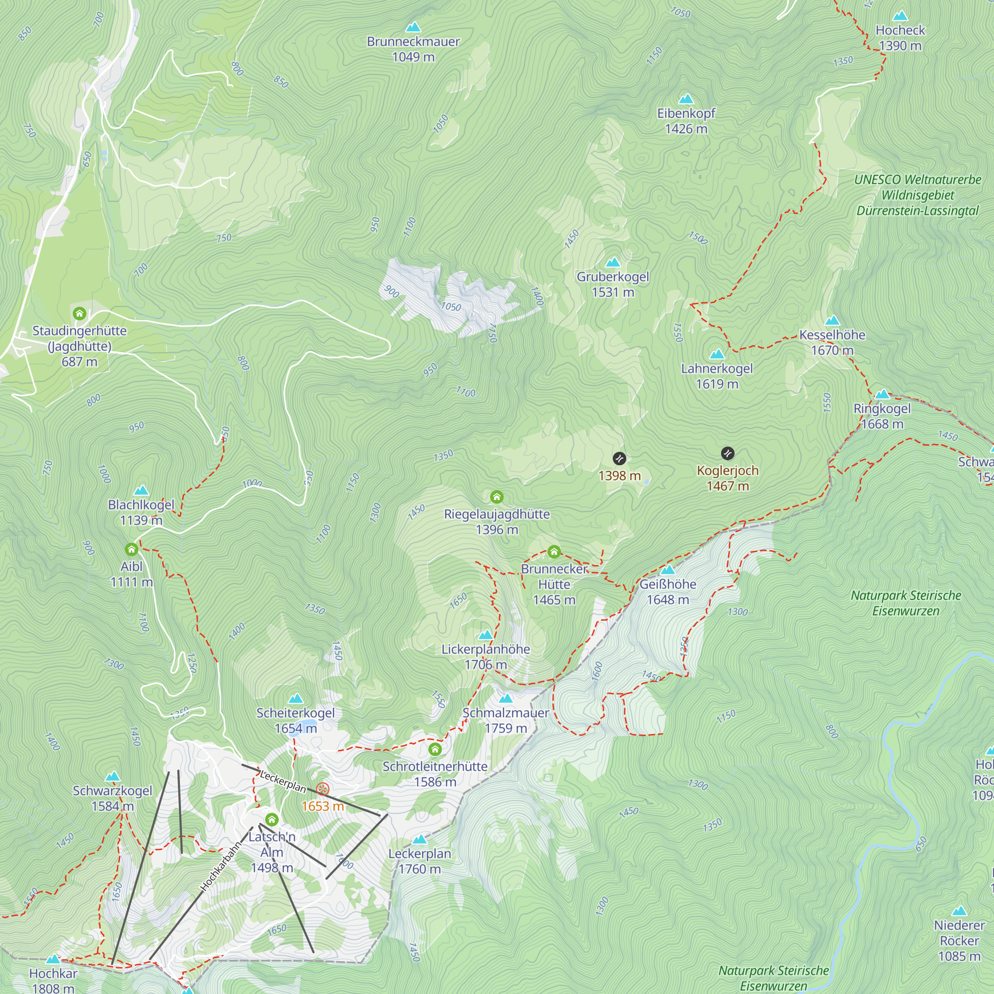 Riegelaujagdhütte map