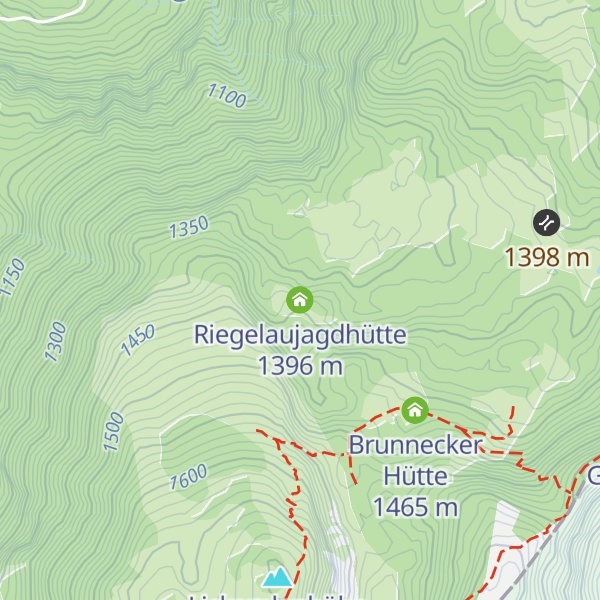 Map of Riegelaujagdhütte