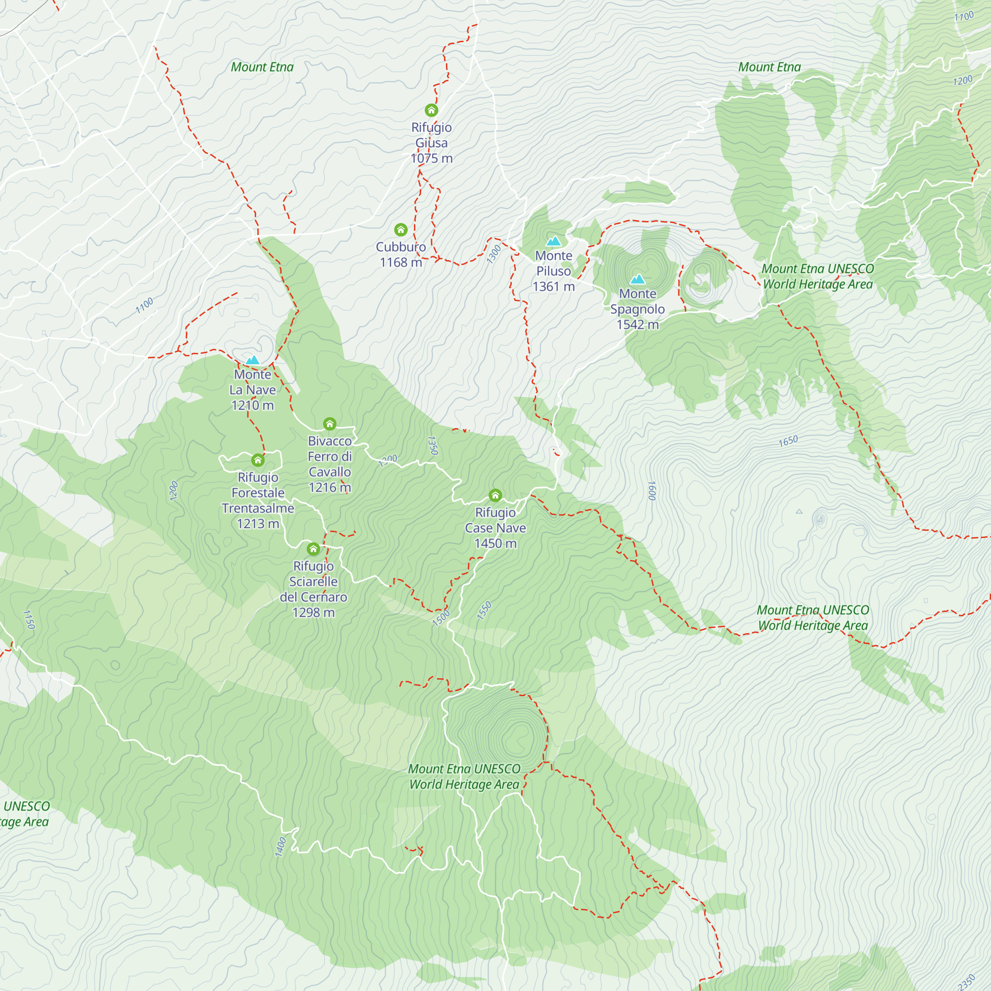 Rifugio Case Nave map