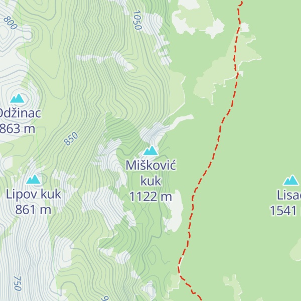 Map of Mišković kuk