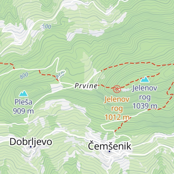 Map of CŠOD Prvine