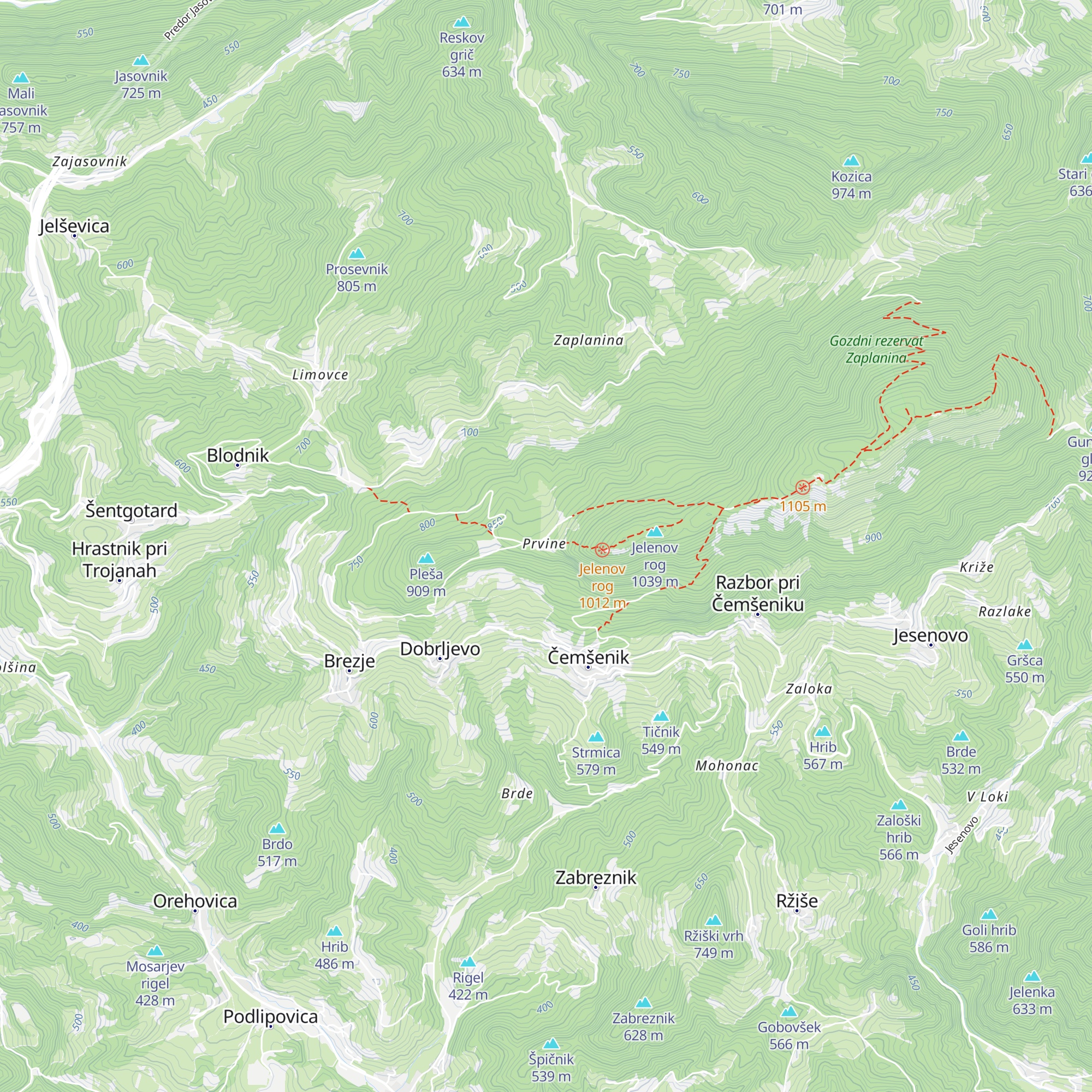 CŠOD Prvine map