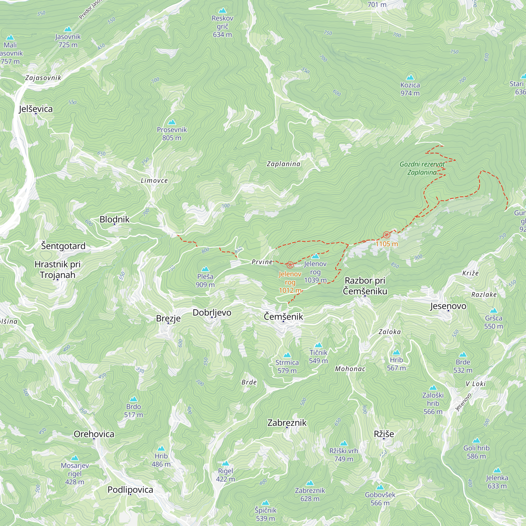 CŠOD Prvine map