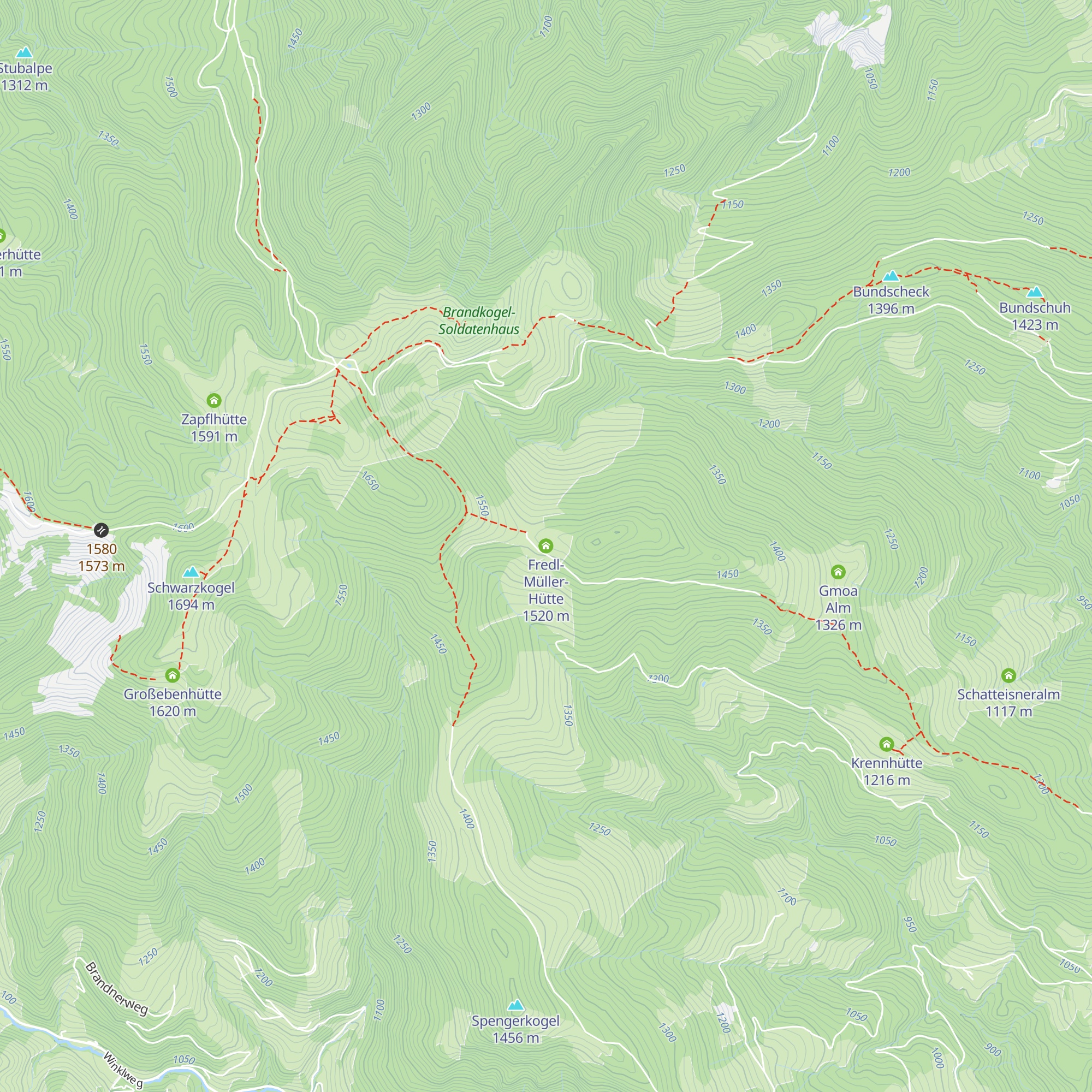 Fredl-Müller-Hütte map