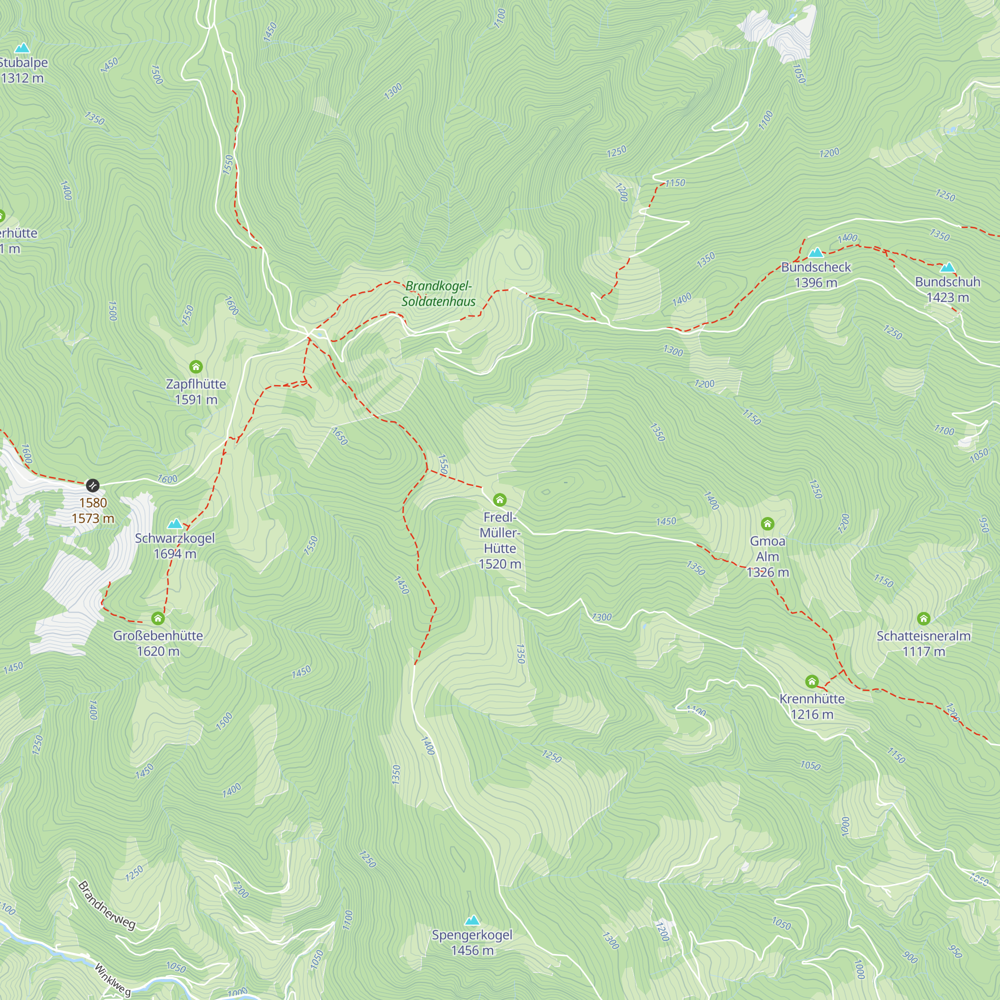 Fredl-Müller-Hütte map