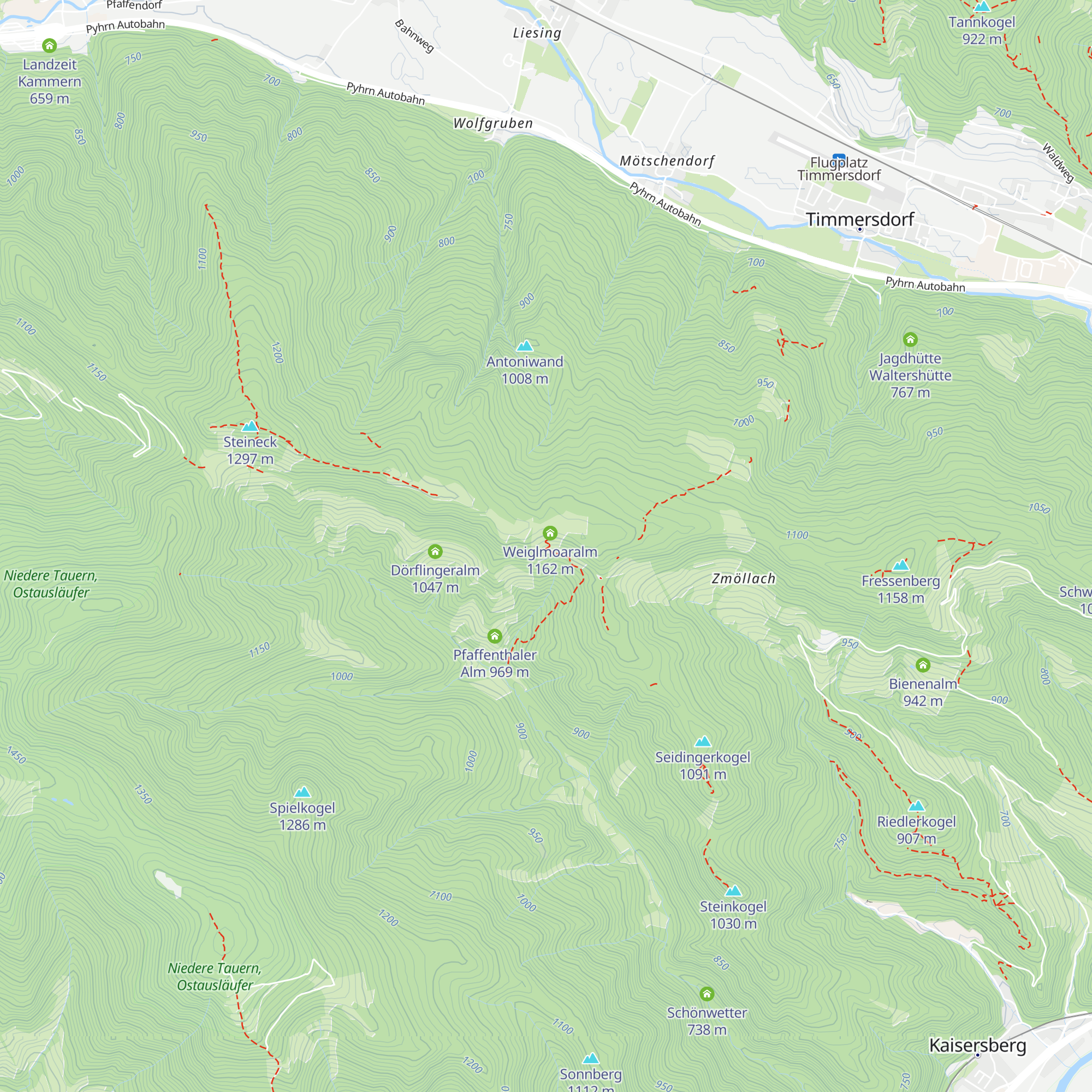 Bussl-Hütte map