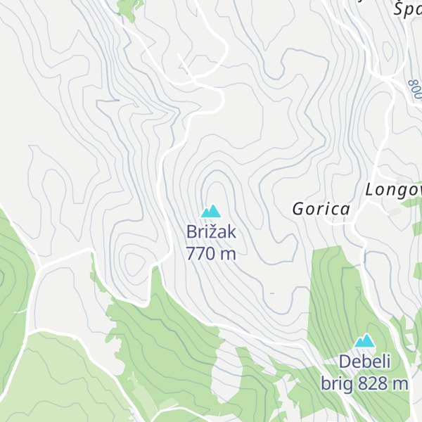 Map of Brižak