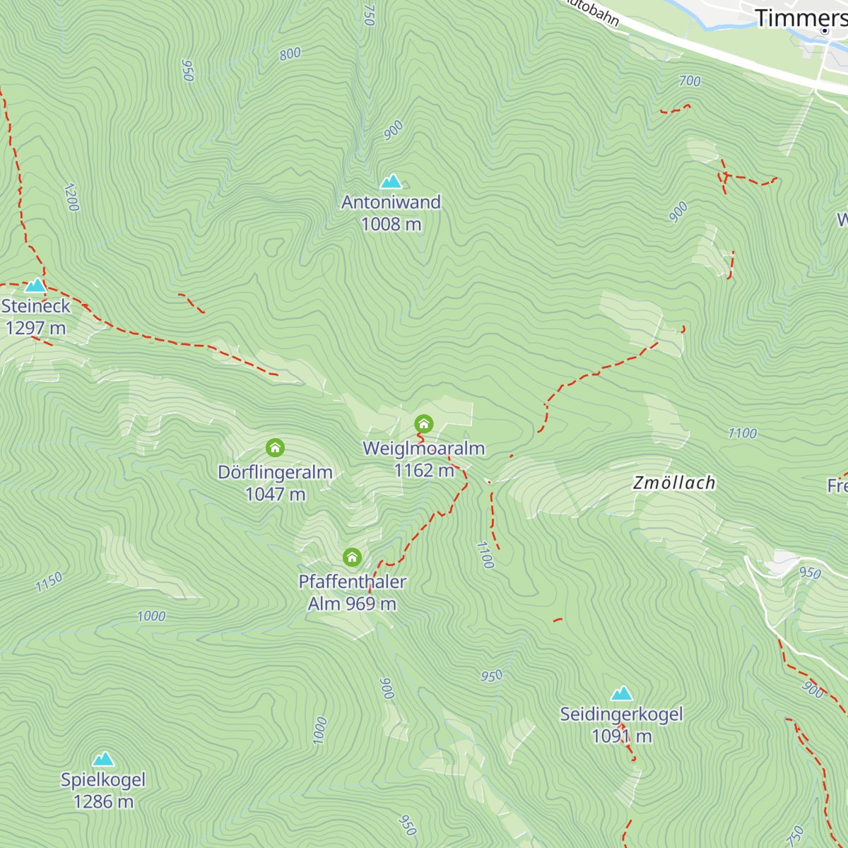 Weiglmoaralm map