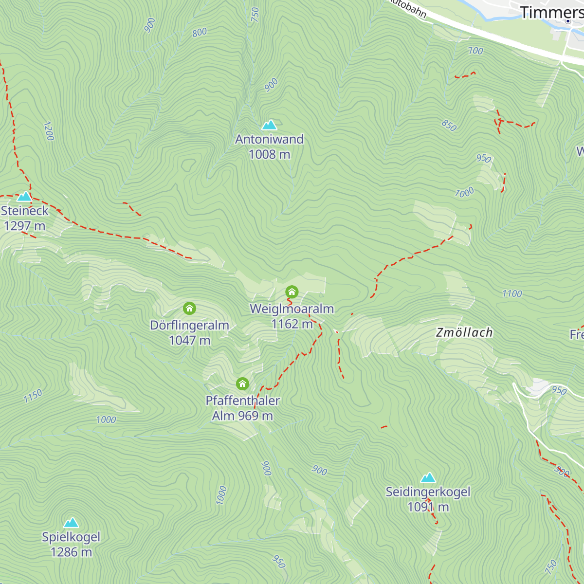 Weiglmoaralm map