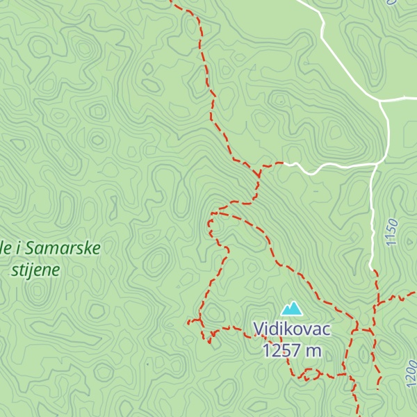 Map of Vrh Samarskih stijena