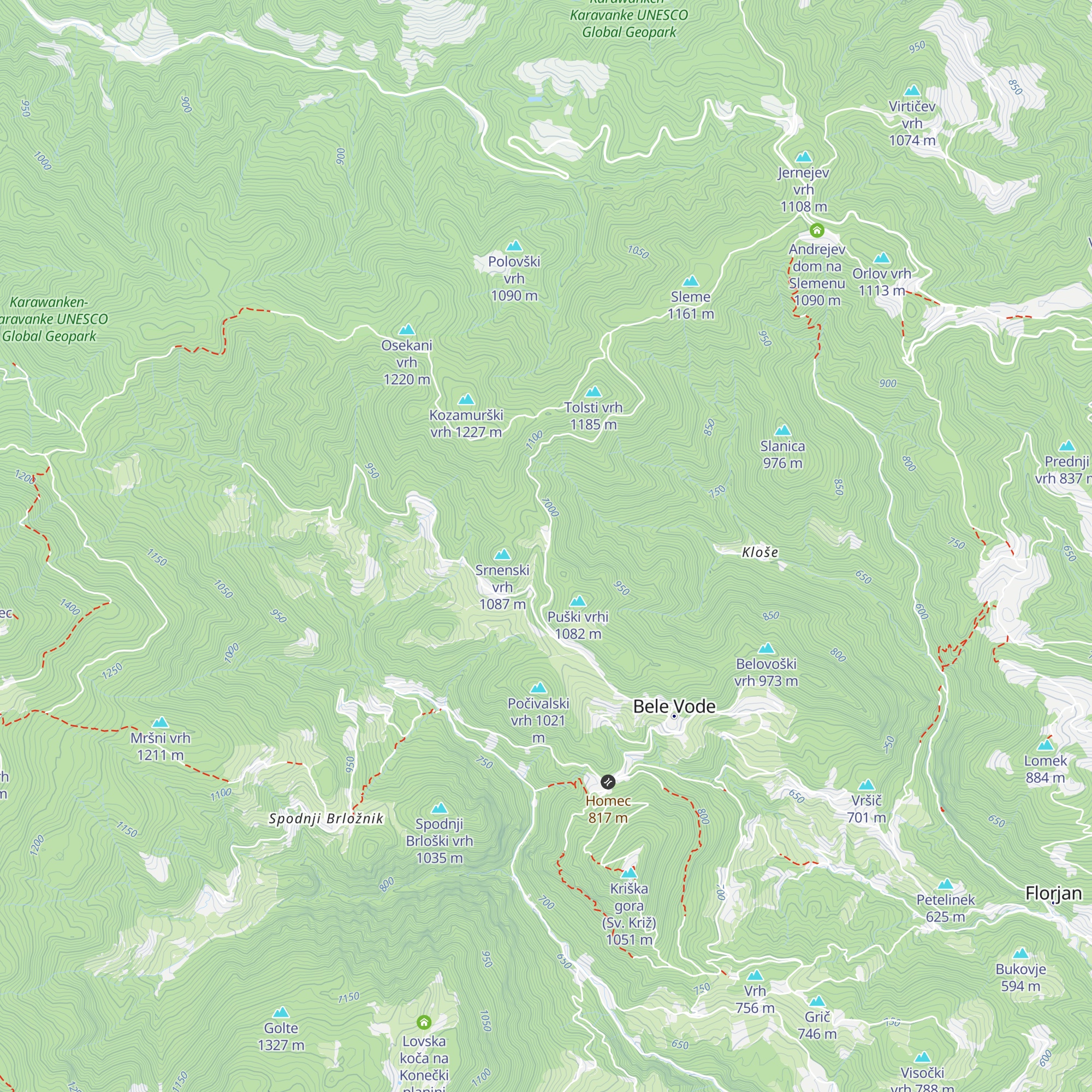 LD Smrekovec map