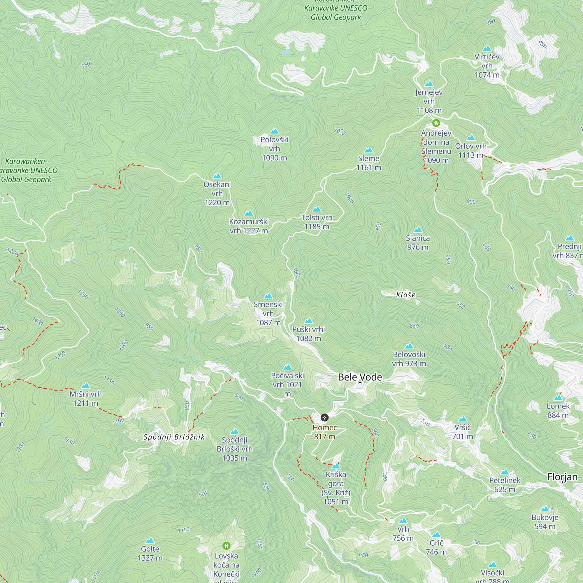 LD Smrekovec map