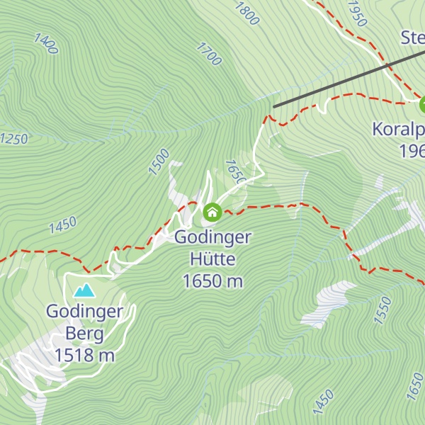 Map of Godinger Hütte