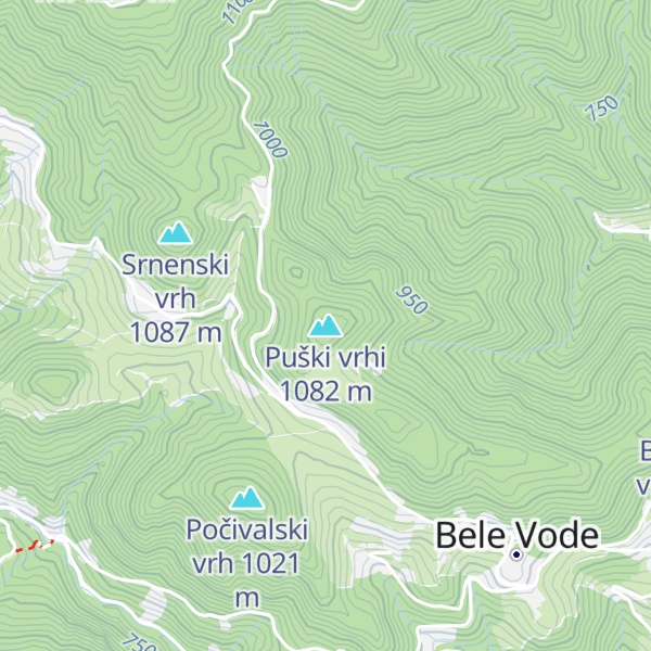 Map of Puški vrhi