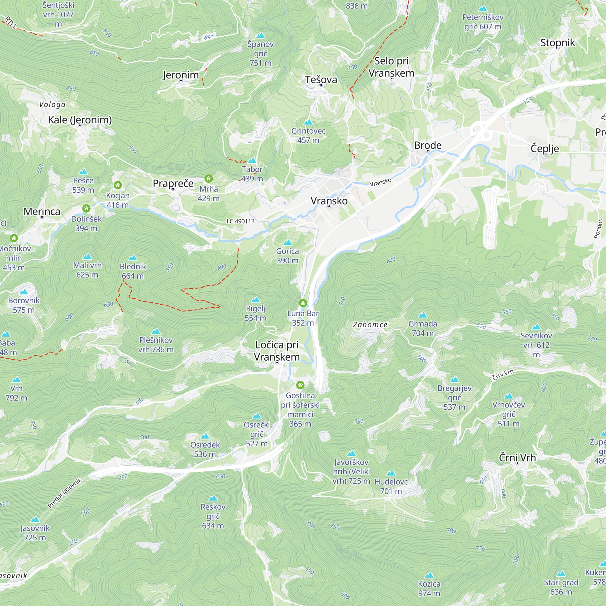 Luna Bar map