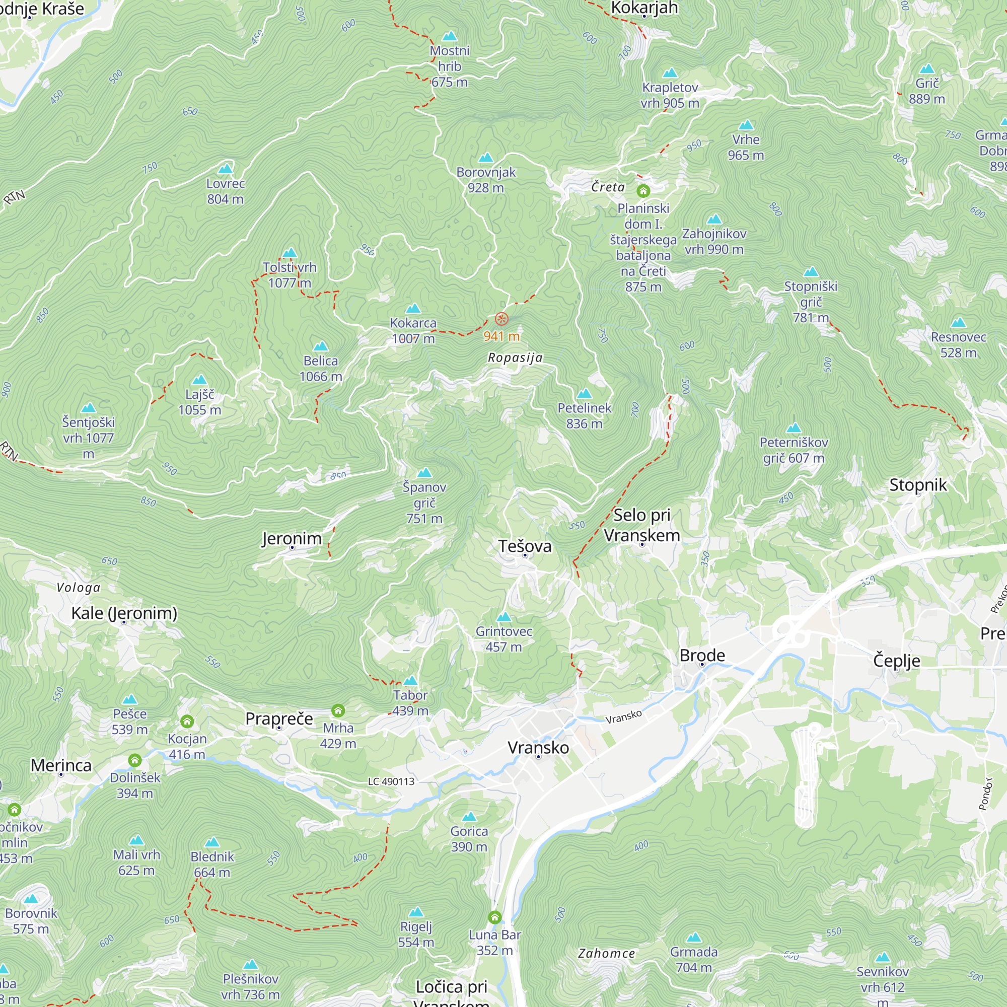 Lovski dom LD Vransko map