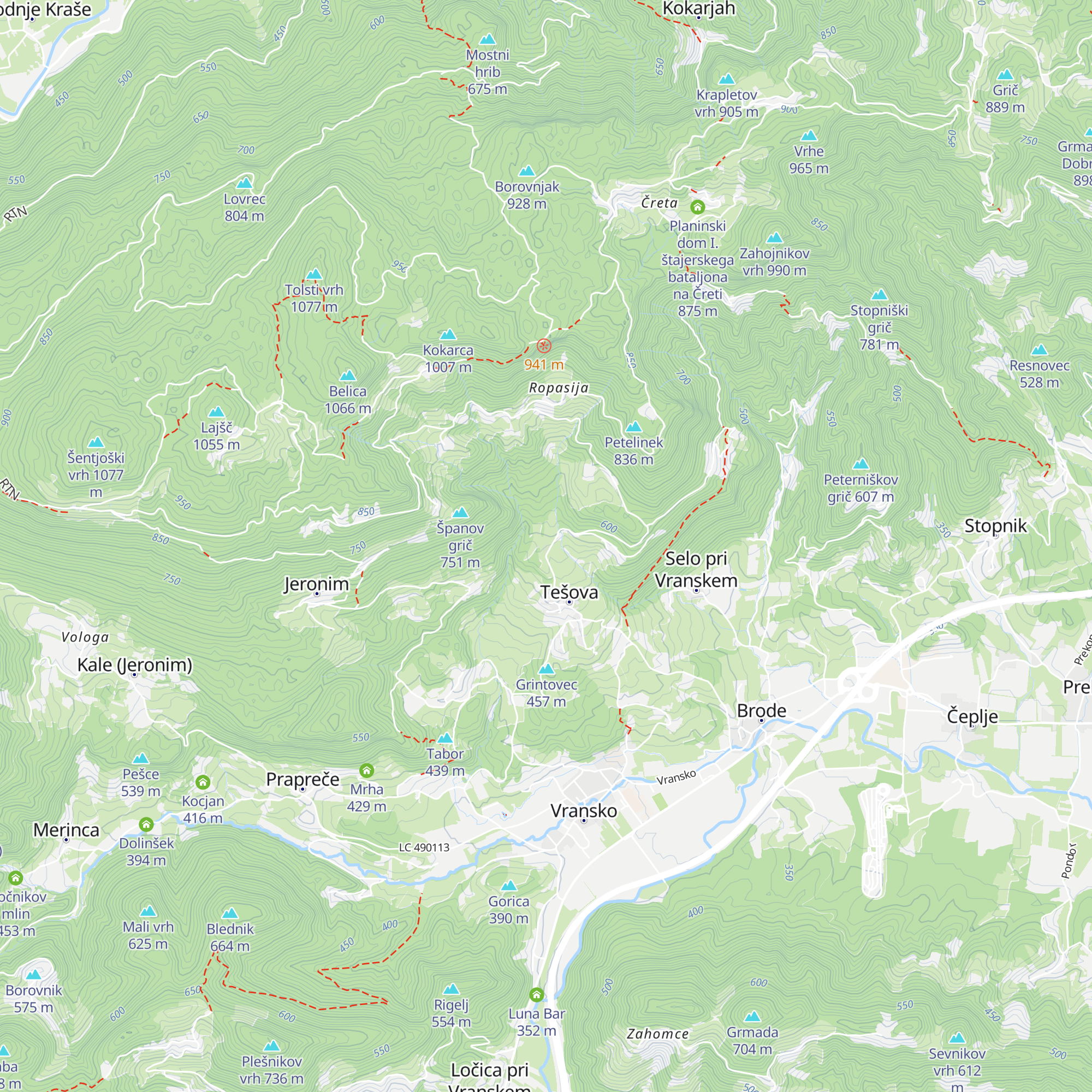 Lovski dom LD Vransko map