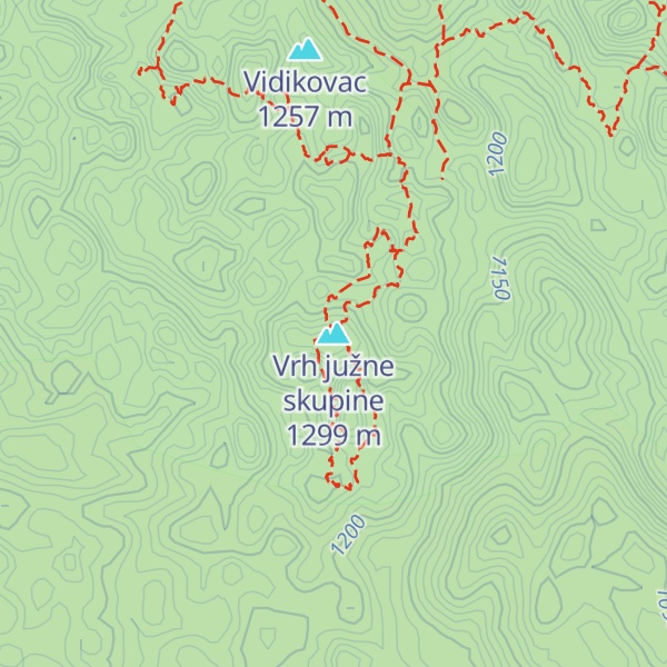 Map of Vrh južne skupine