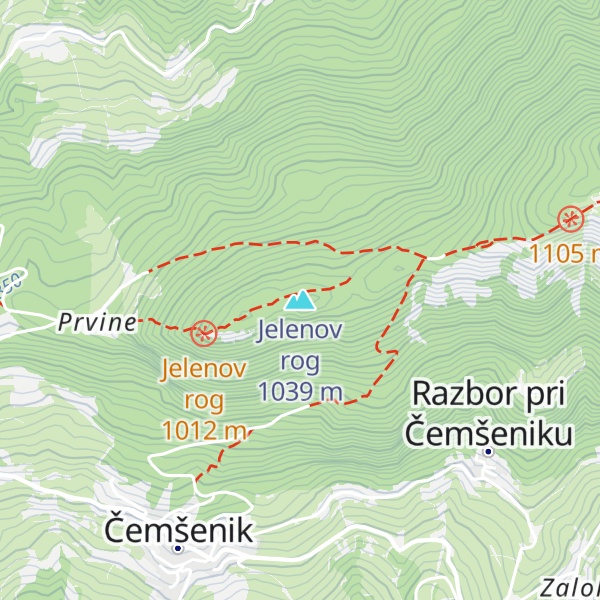 Map of Jelenov rog