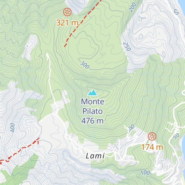 Map of Monte Pilato