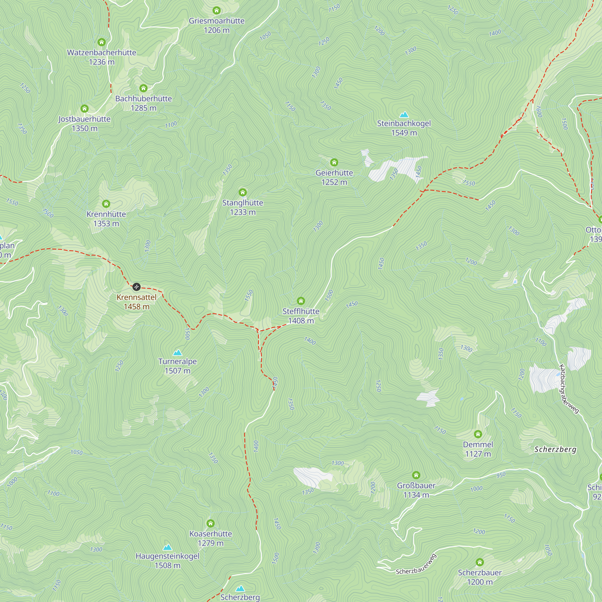 Stefflhütte map