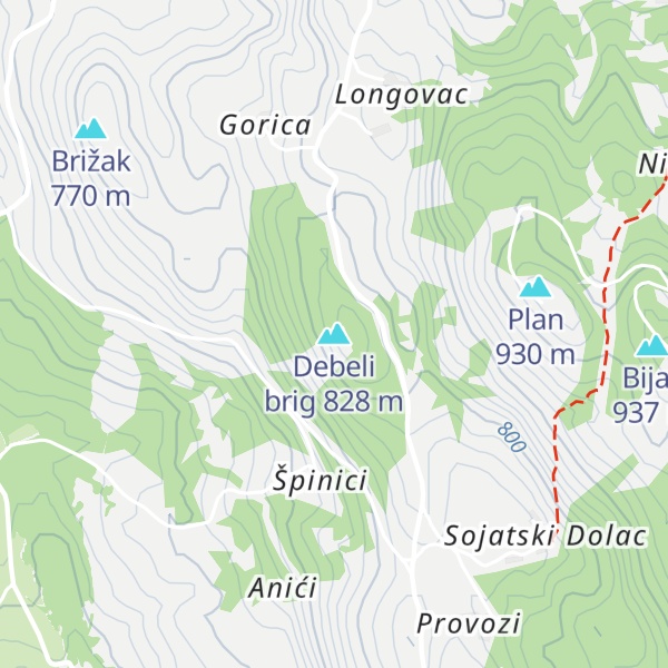 Map of Debeli brig